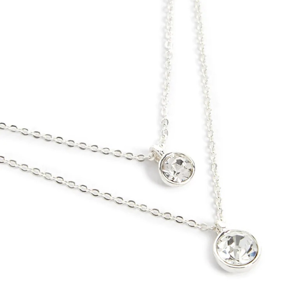 BRAND NEW Layered Rhinestone Necklace Set - Picture 3 of 3